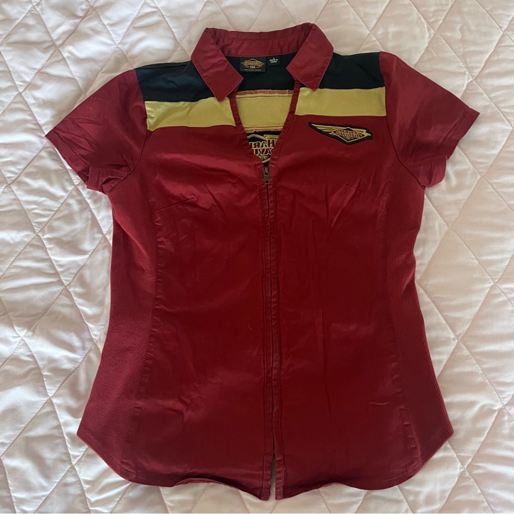 Harley-Davidson | Zip-up Biker Style Shirt